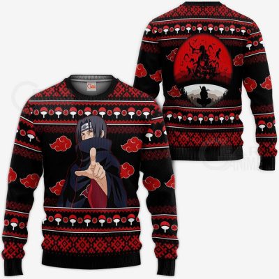Itachi Ugly Chrismast Sweater Akatsuki Anime Xmas Gift VA10 Sweater / S Official Akatsuki Merch