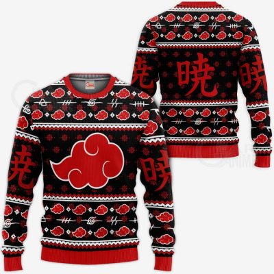 Akatsuki Ugly Christmas Sweater Naruto Anime Custom Xmas Gift VA10 Sweater / S Official Akatsuki Merch