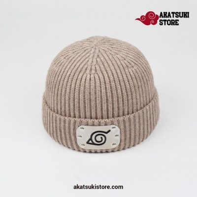 Konoha Symbol Beanies Knitted Winter Hat Brown-1