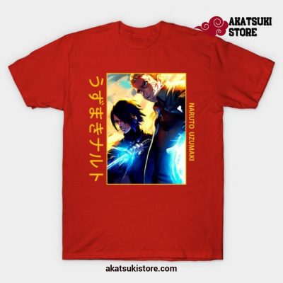 Naruto And Uchiha T-Shirt Red / S