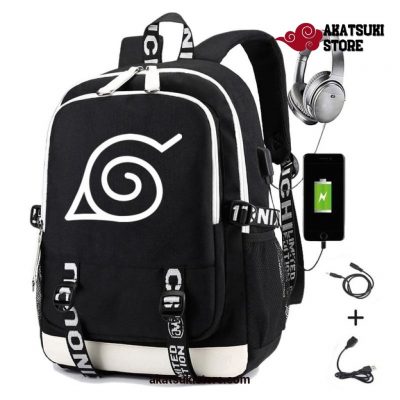 Naruto Symbols Usb Charging Backpacks