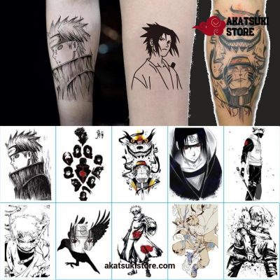 New 2021 Naruto Sasuke Akatsuki Tattoo Stickers