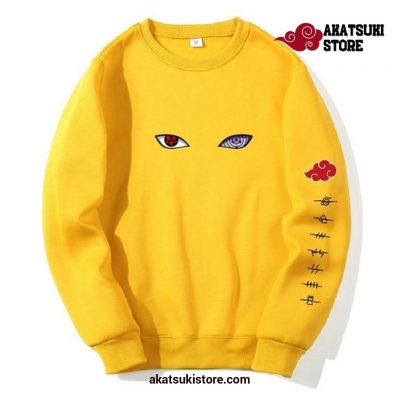 Sharingan Eyes Crewneck Sweatshirt Yellow / S