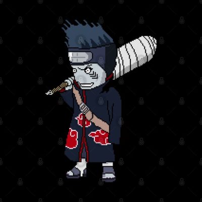 Kisame Pixel Throw Pillow Official Akatsuki Merch