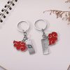 Anime Keychain Ninja Kunai Weapon Modle Keyrings Konoha Symbol Akatsuki Red Cloud Pendant Key Chains Car 2 - Akatsuki Store