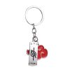 Anime Keychain Ninja Kunai Weapon Modle Keyrings Konoha Symbol Akatsuki Red Cloud Pendant Key Chains Car 5 - Akatsuki Store