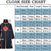 Anime costume cape dawn organization cape embroidered red cloud cartoon pattern robe Halloween Cosplay necklace with 4 - Akatsuki Store