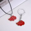 Hot Anime Konoha Necklace Akatsuki Red Cloud Pendant Uzumaki Anime Accessories Keychain Cosplay Akatsuki Itachi Cartoon 1 - Akatsuki Store